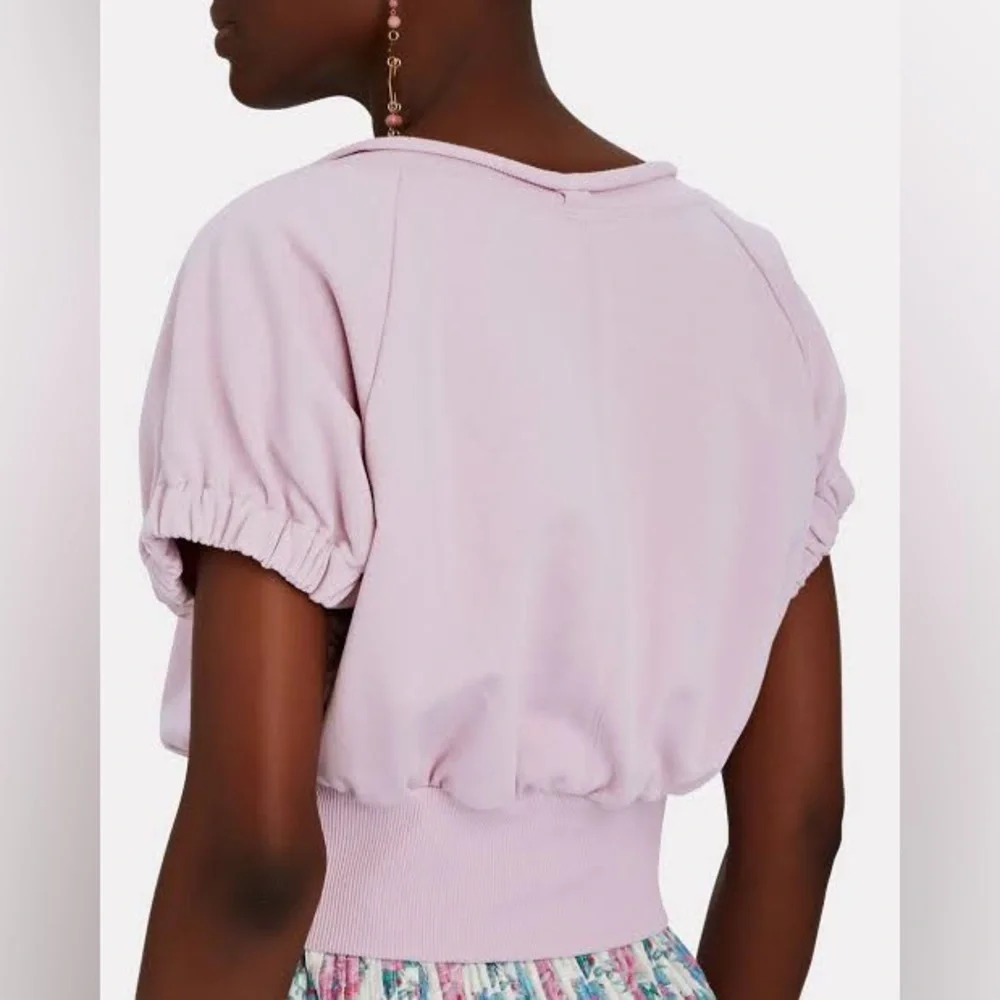 3.1 Phillip Lim Shirred Ballerina Neck Crop Top Lilac Designer - Picture 8 of 8